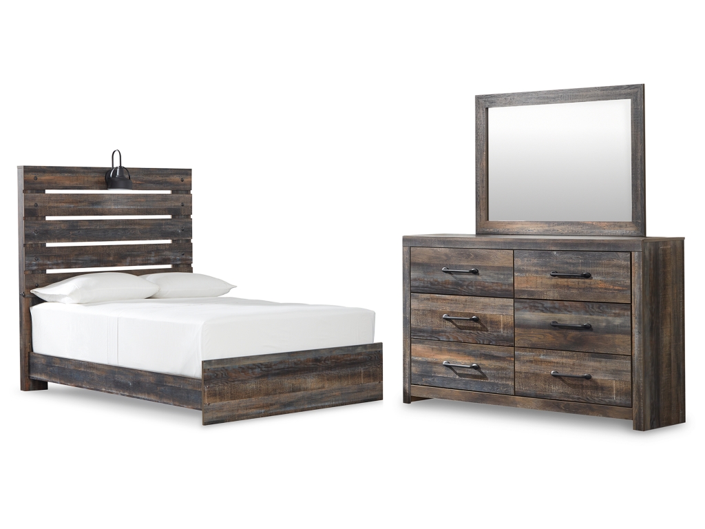 Drystan Full Panel Bed, Dresser and Mirror - main image