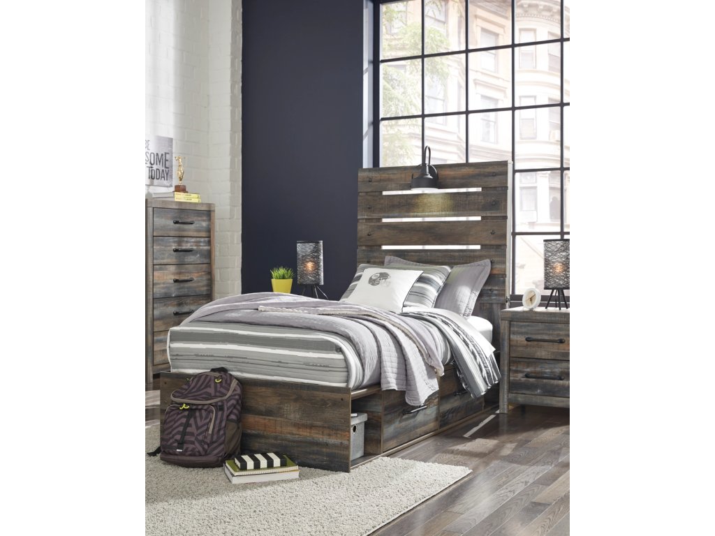 Drystan Twin Panel Bed with 4 Storage Drawers - image 6