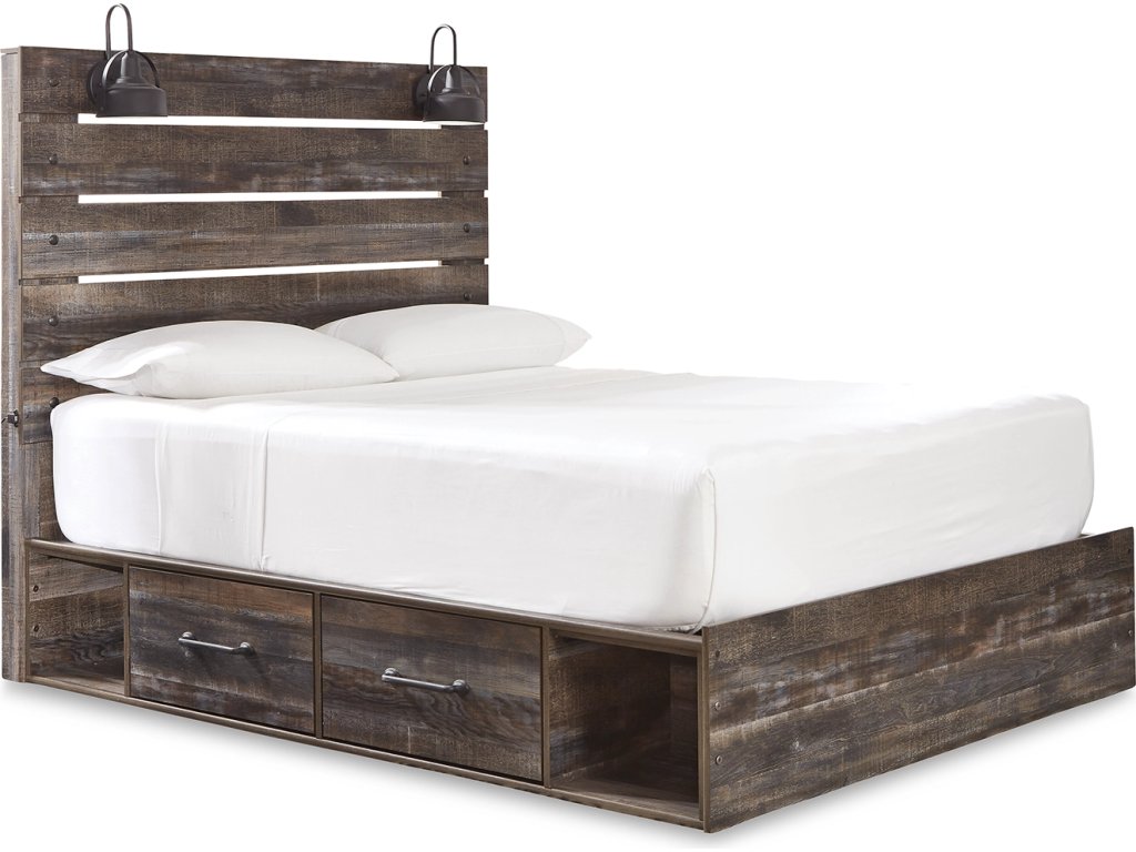Drystan Queen Panel Bed with Storage, Chest and Nightstand - image 2