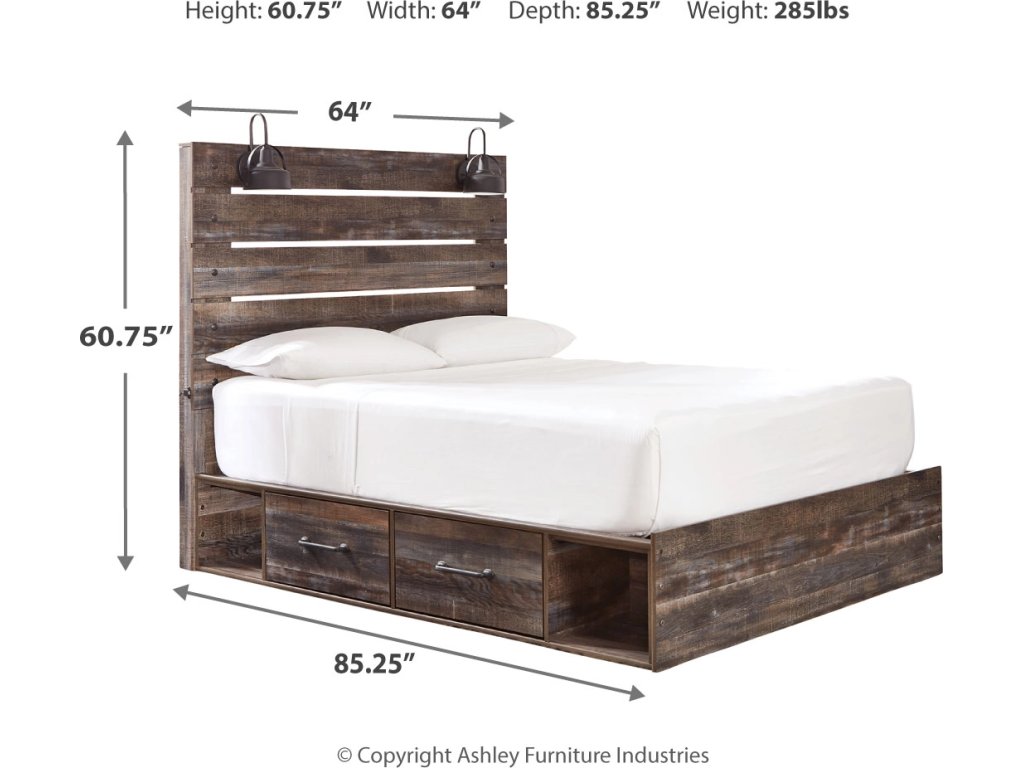 Drystan Queen Panel Bed with 4 Storage Drawers - image 3