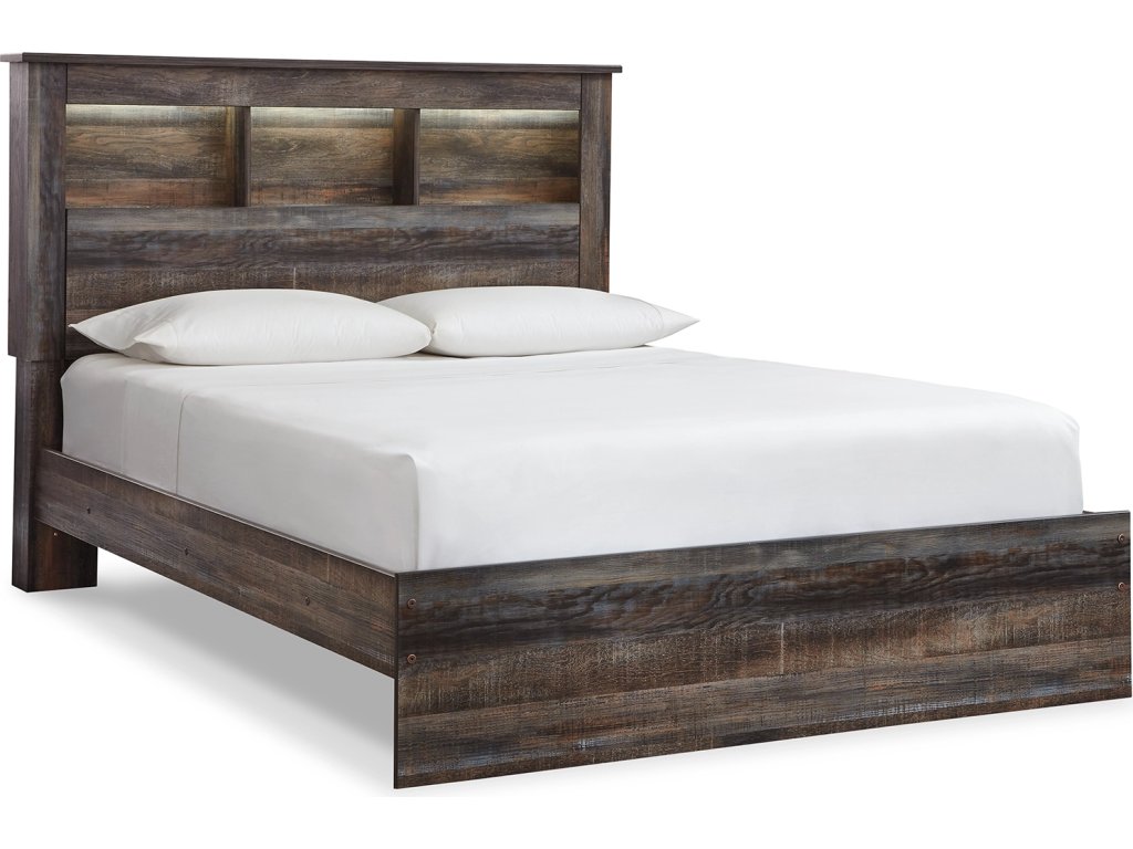 Drystan Queen Bookcase Panel Bed, Dresser, Mirror Chest and Nightstand - image 8