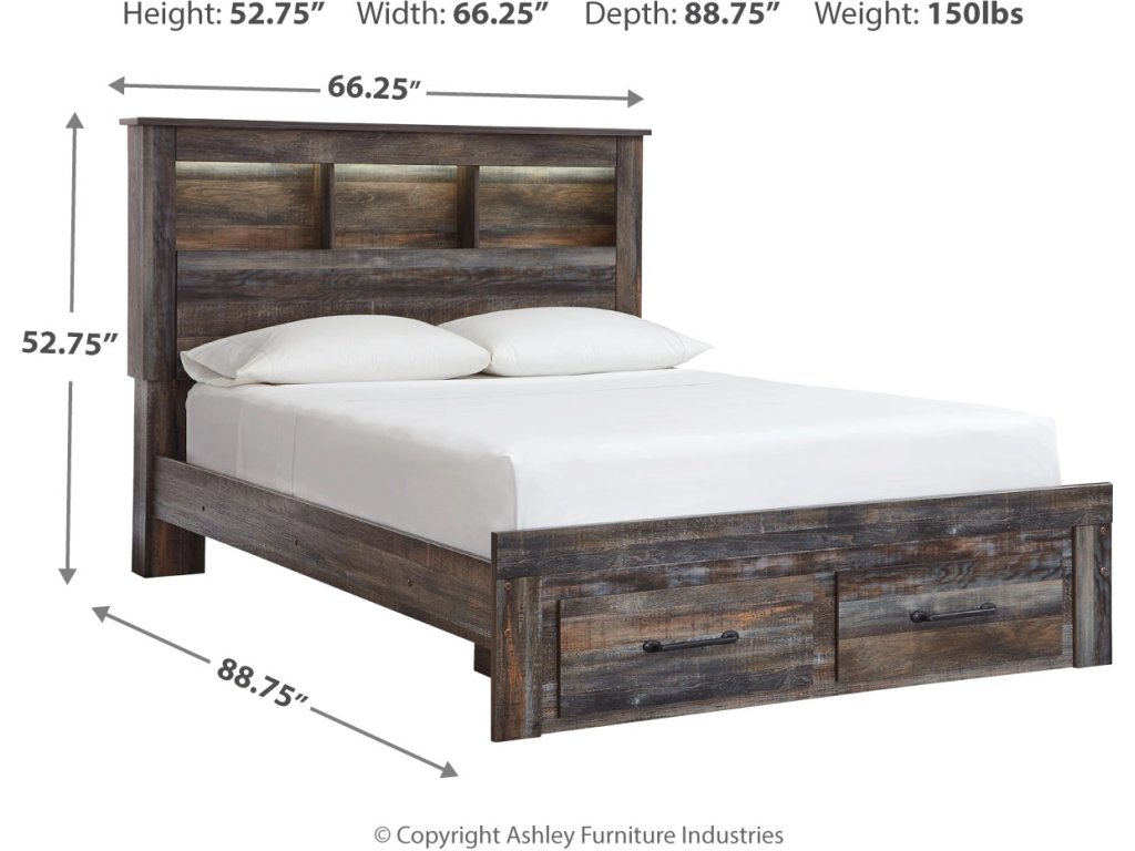 Drystan Queen Bookcase Storage Bed, Dresser, Mirror and Nightstand - image 7