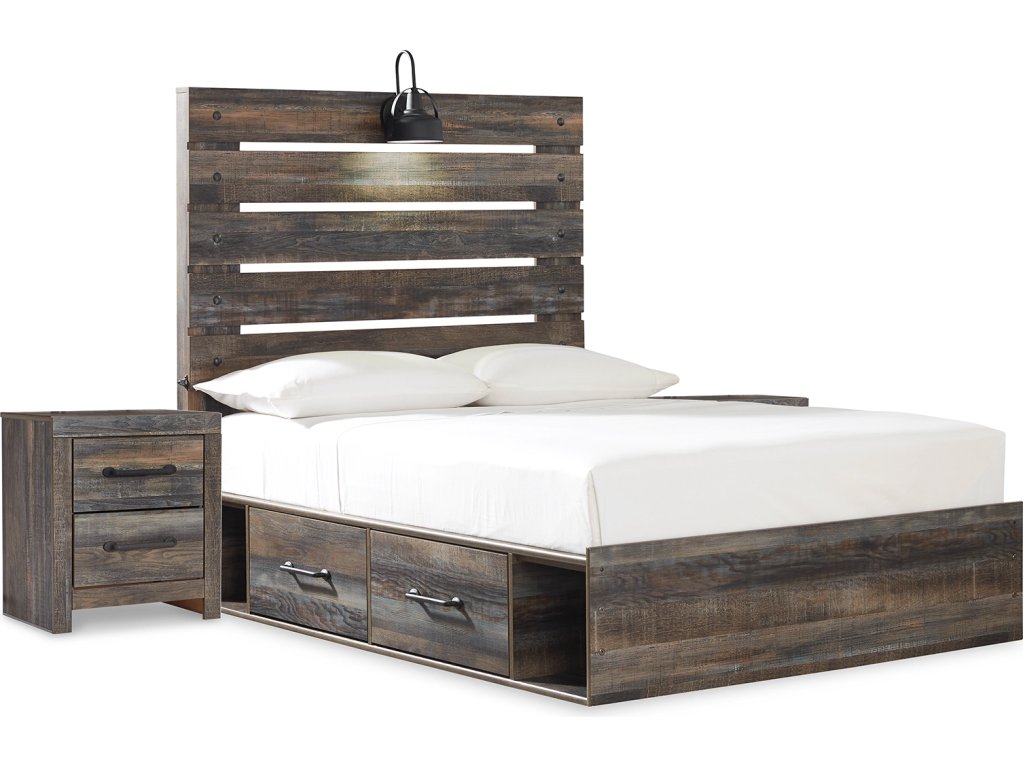 Drystan Full Panel Bed and 2 Nightstands - image 1