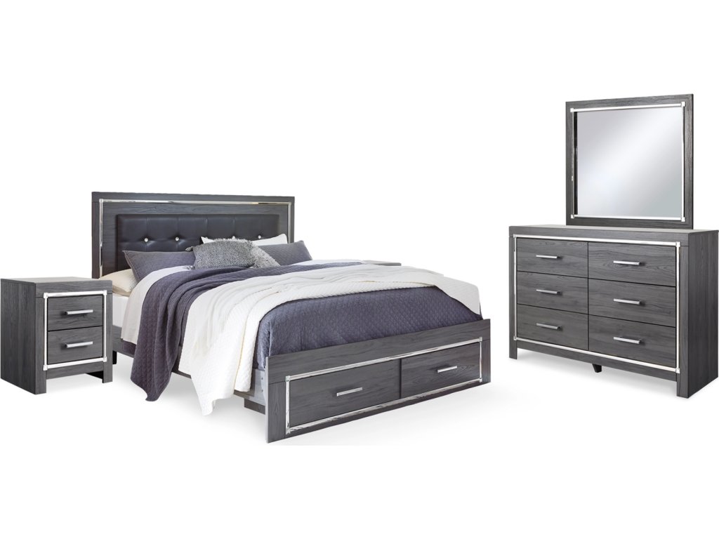 Lodanna King Storage Bed, Dresser, Mirror and 2 Nightstands - main image