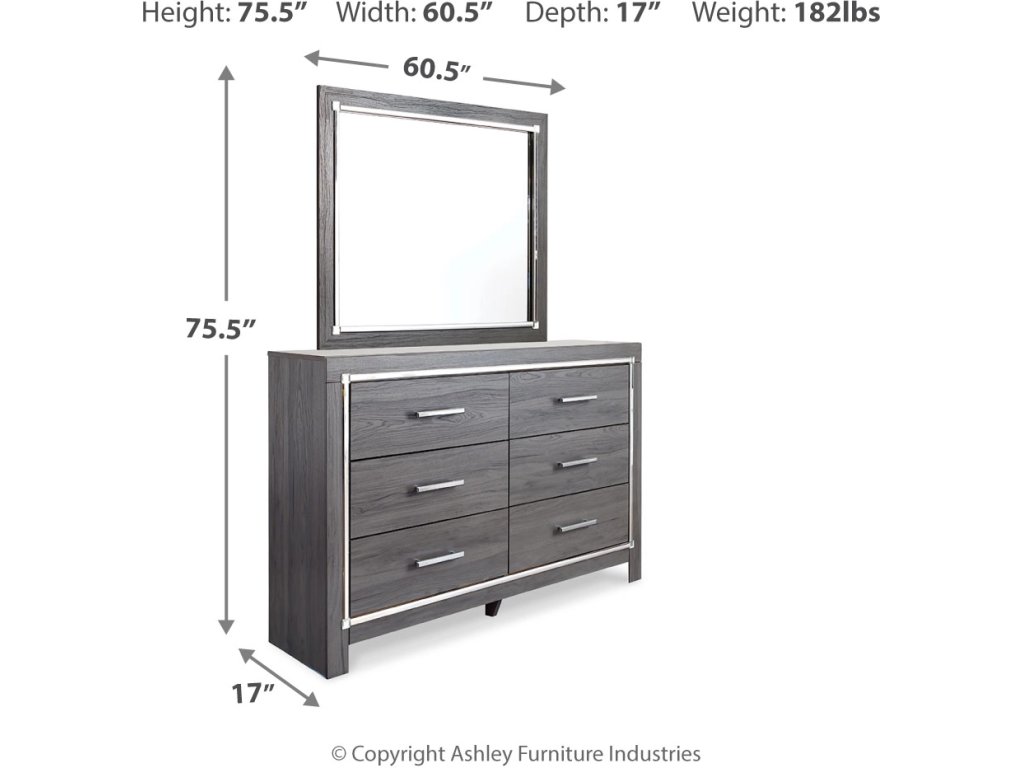 Lodanna Queen Storage Bed, Dresser, Mirror and 2 Nightstands - image 4