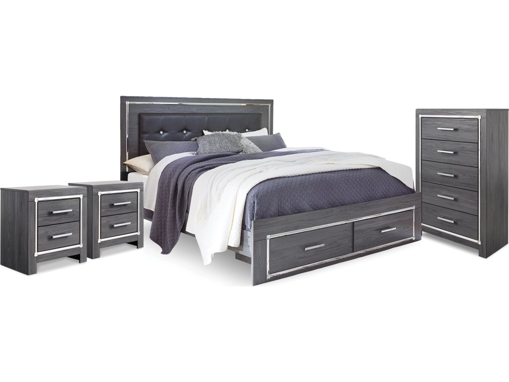 Lodanna King Storage Bed, Chest and 2 Nightstands - main image