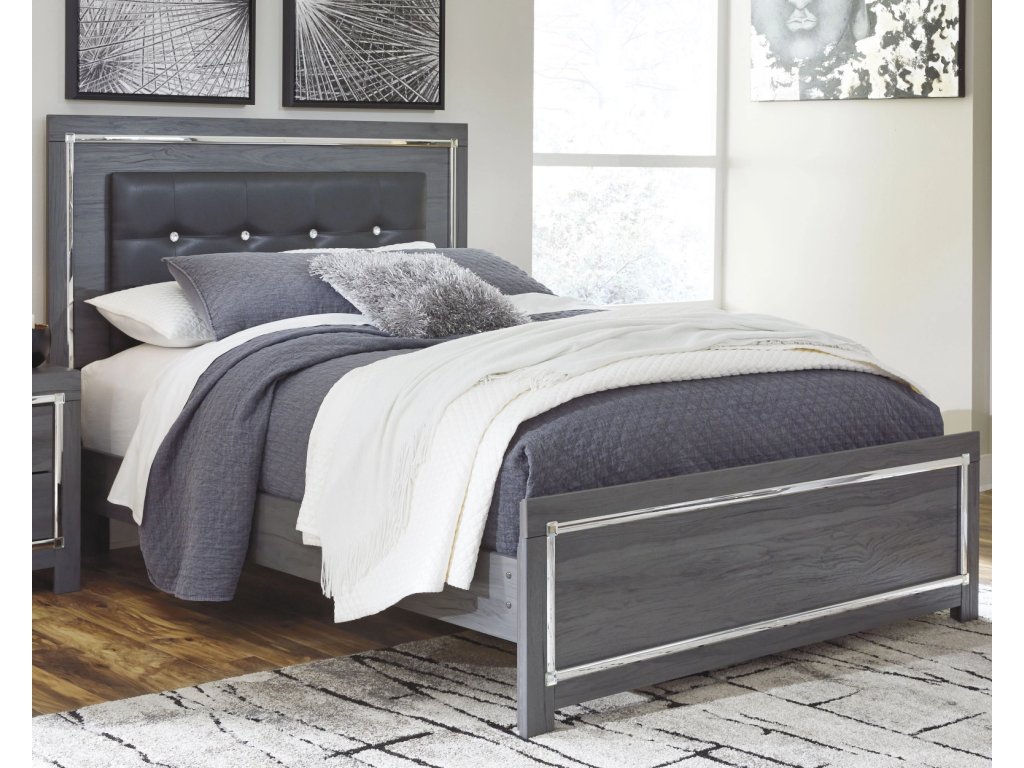 Lodanna Queen Upholstered Panel Bed, Dresser and Mirror - image 6