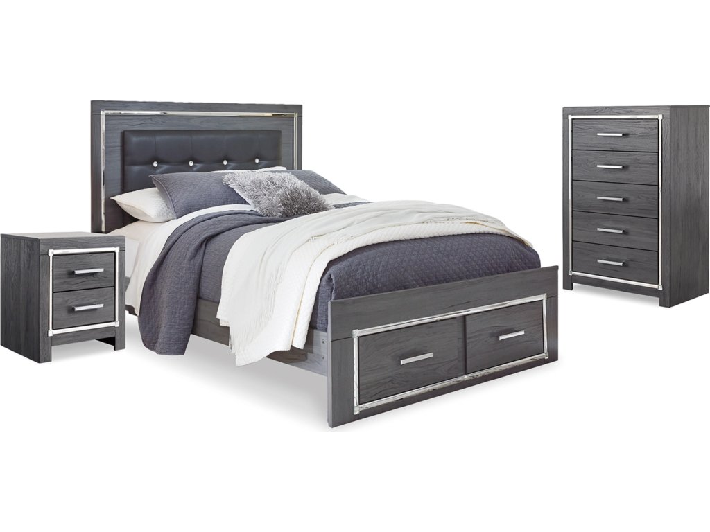 Lodanna Queen Storage Bed, Chest and Nightstand - main image