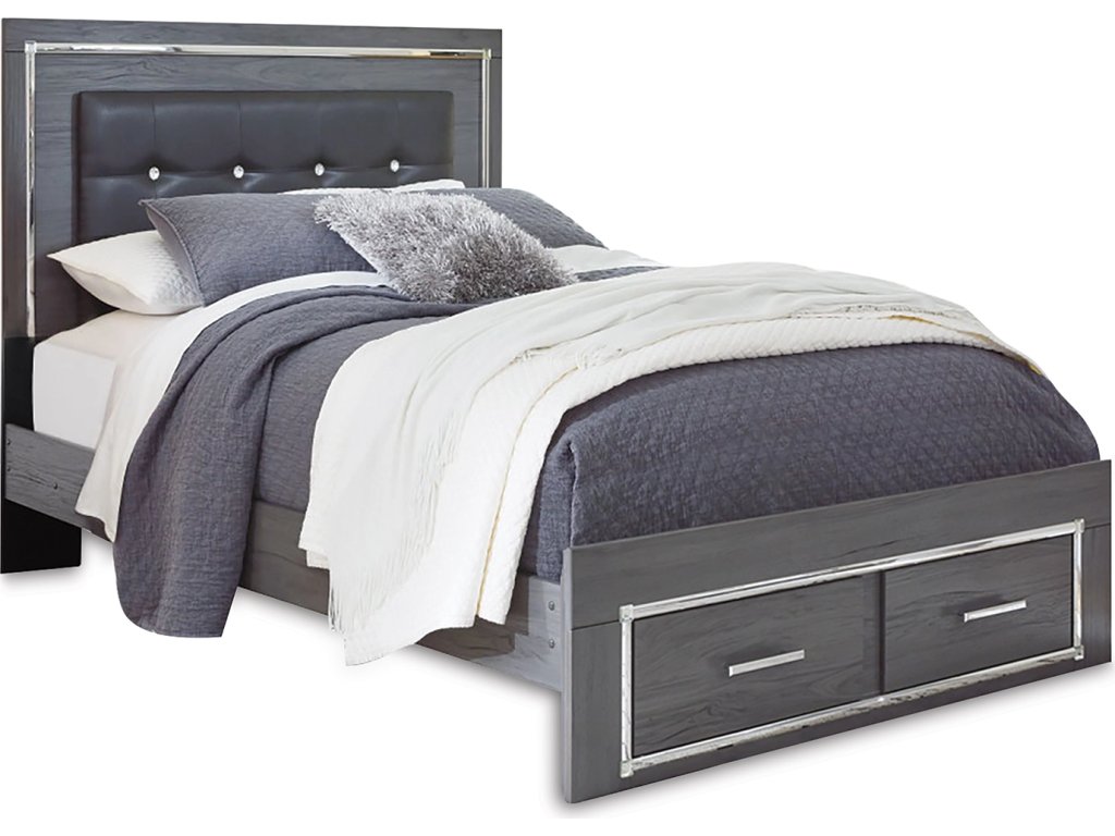 Lodanna Queen Upholstered Panel Storage Bed, Dresser and Mirror - image 3