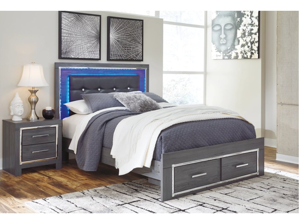 Lodanna Queen Storage Bed and Nightstand - image 4