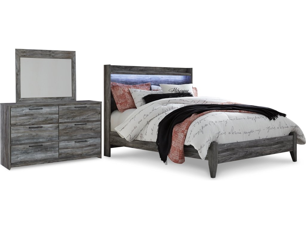 Baystorm Queen Panel Bed, Dresser and Mirror - main image