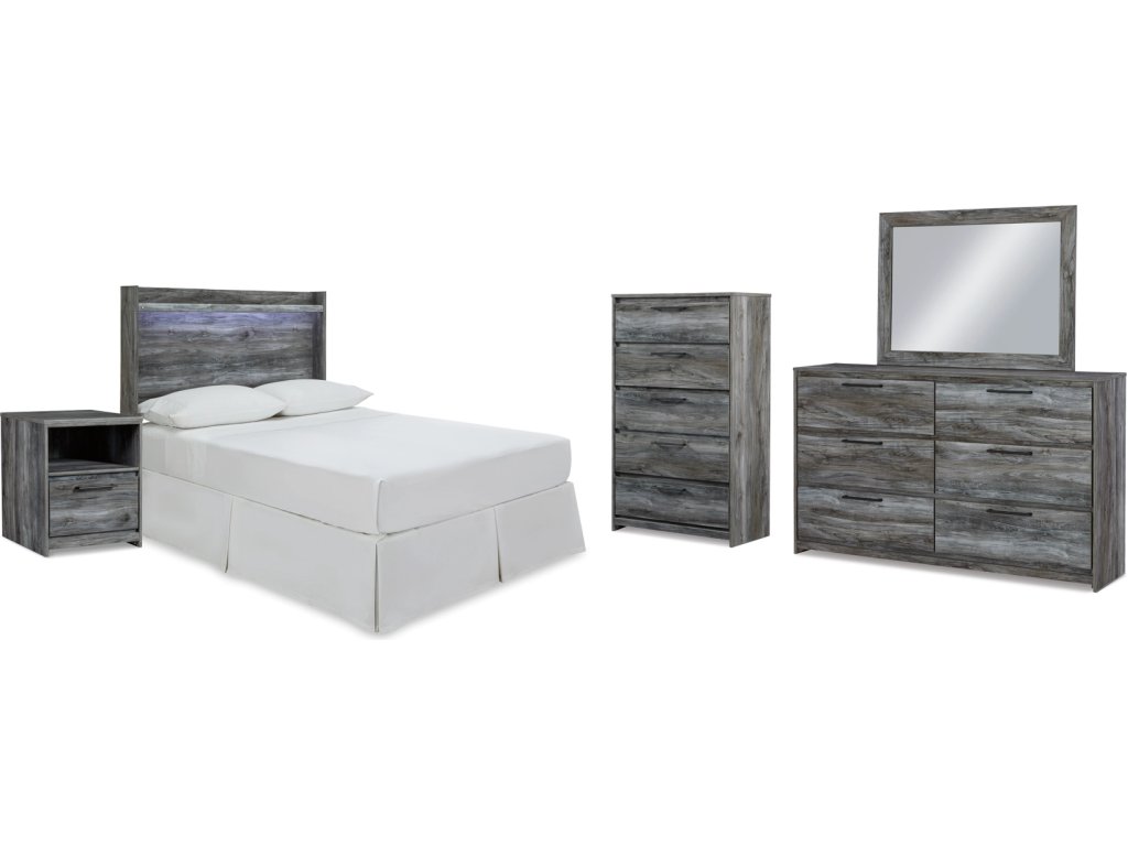 Baystorm Full Panel Headboard Bed. Dresser, Mirror, Chest and Nightstand - main image