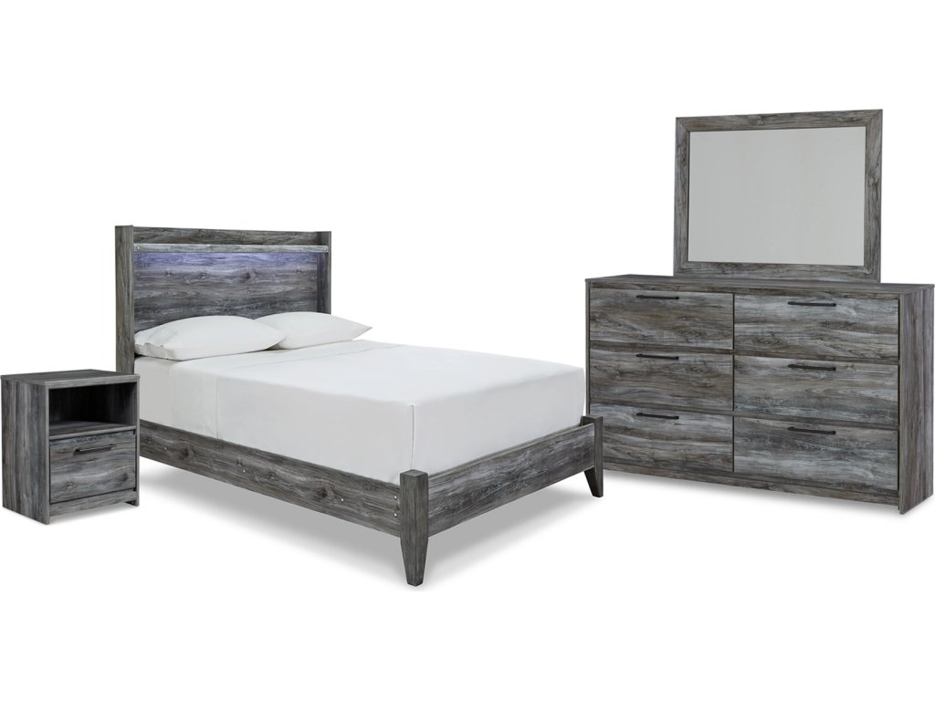 Baystorm Full Panel Bed, Dresser, Mirror and Nightstand - main image