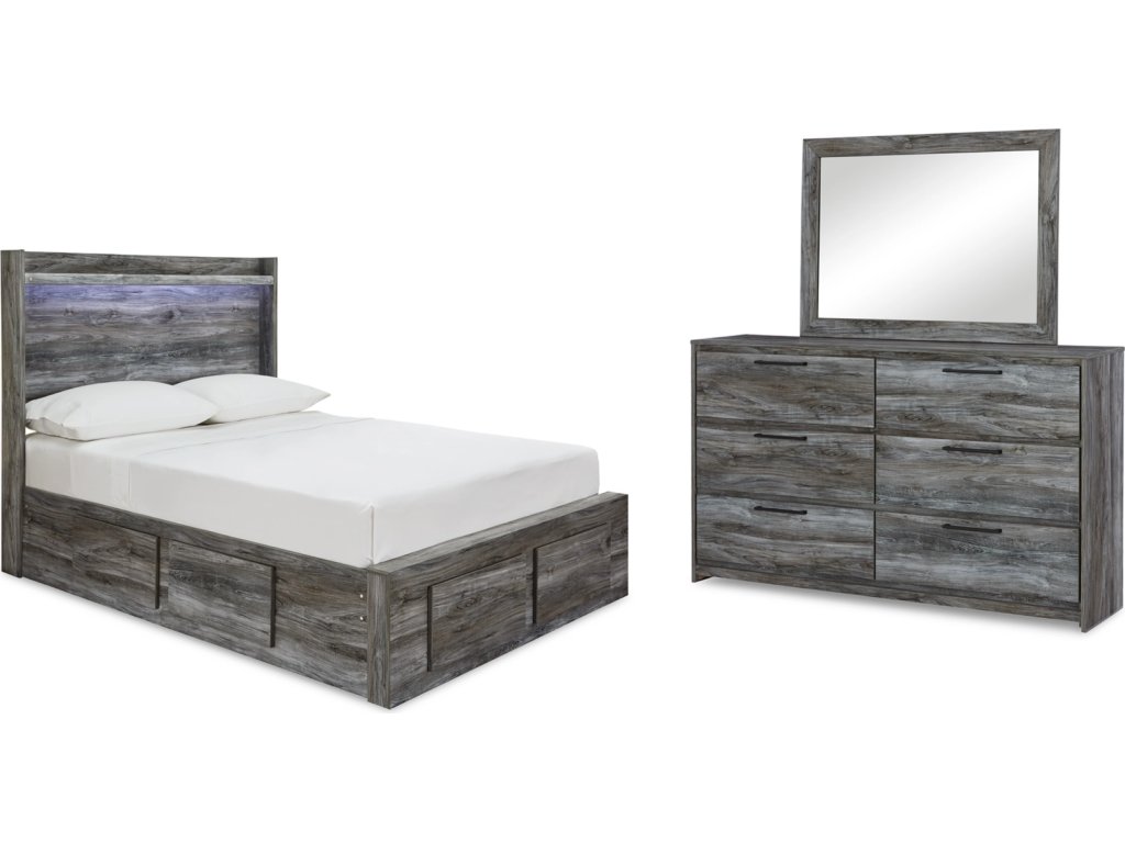 Baystorm Full Panel Storage Bed, Dresser and Mirror - main image