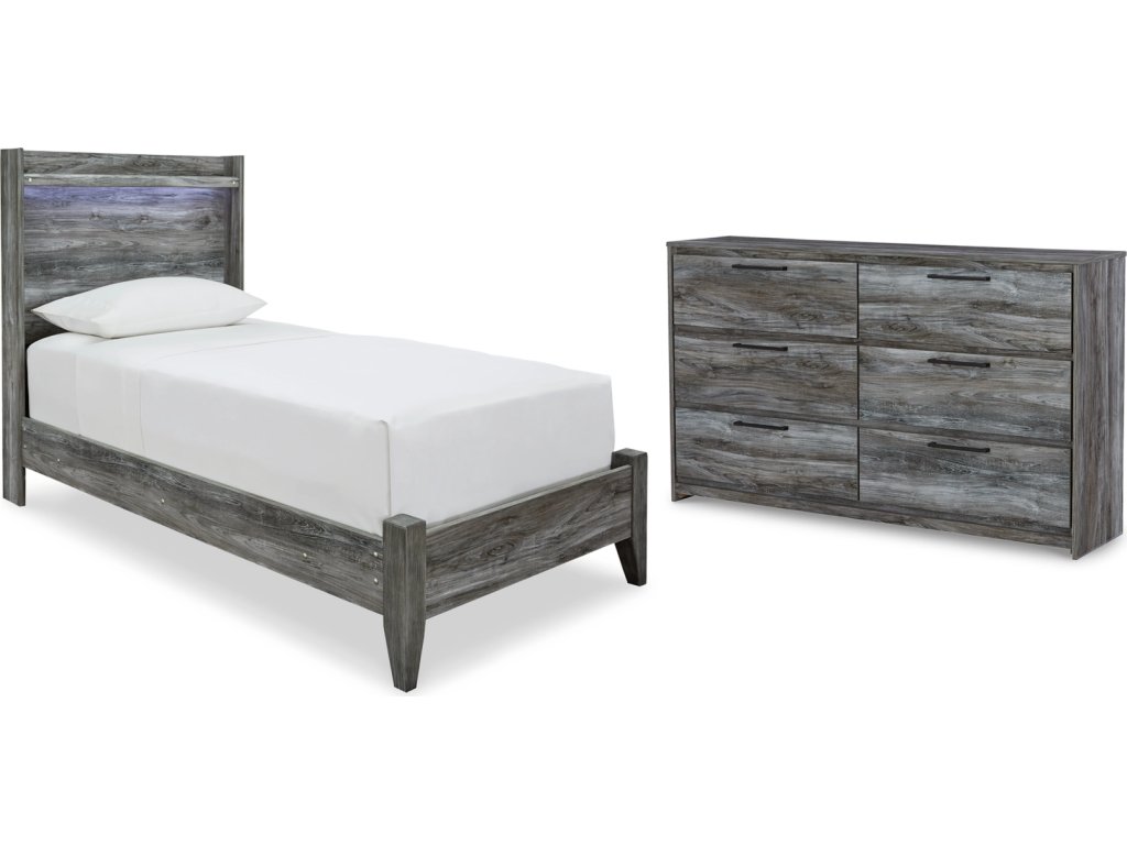Baystorm Twin Panel Bed and Dresser - main image
