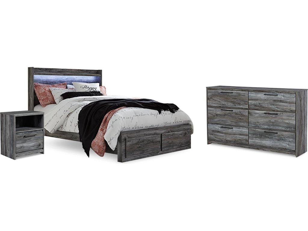 Baystorm Queen Panel Storage Bed, Dresser and Nightstand - main image
