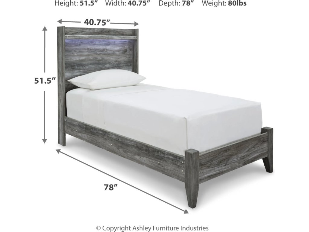 Baystorm Twin Panel Bed, Dresser, Mirror and Nightstand - image 8