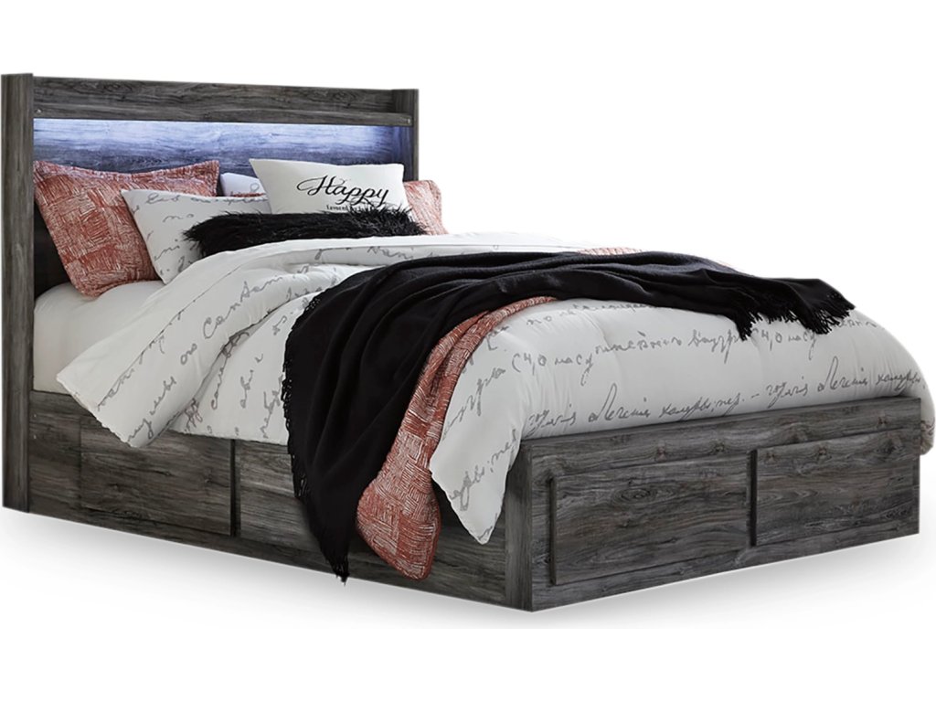 Baystorm Queen Panel Bed with 2 Side Storage, Dresser, Mirror, and Nightstand - image 2