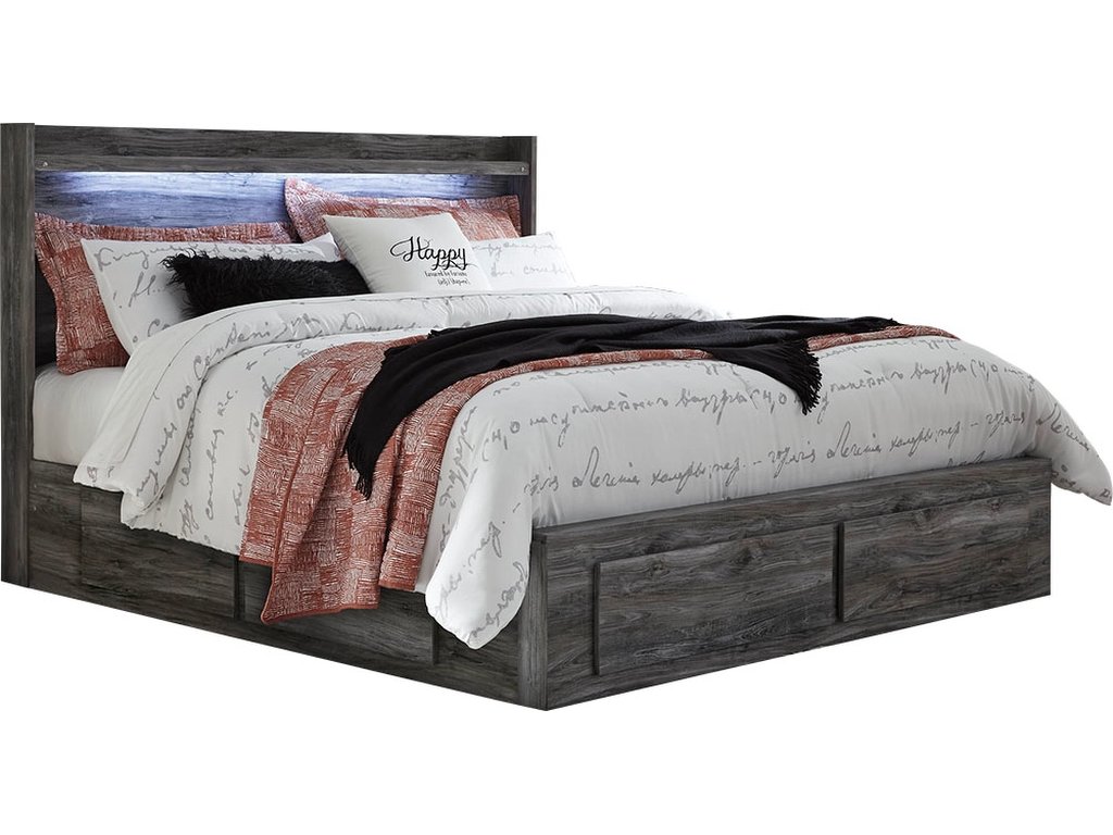 Baystorm King Panel Bed with 4 Storage Drawers - main image