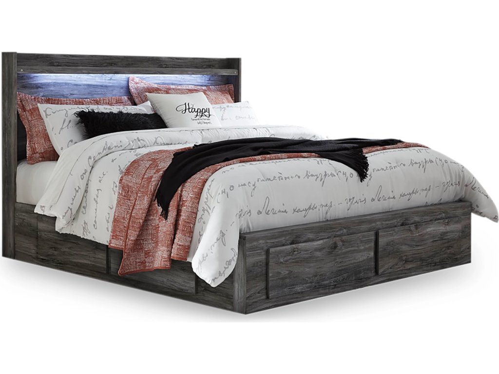 Baystorm King Panel Bed with Storage, Dresser, Mirror and 2 Nightstands - image 2