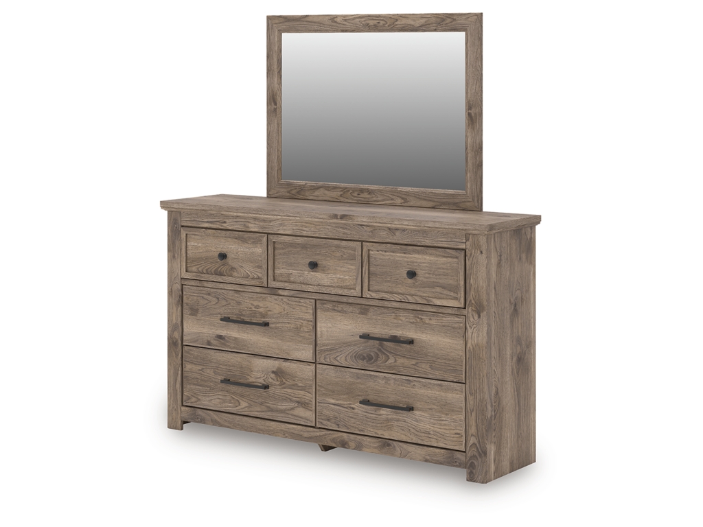 Rusticott King Poster Bed, Dresser, Mirror and Nightstand - image 7