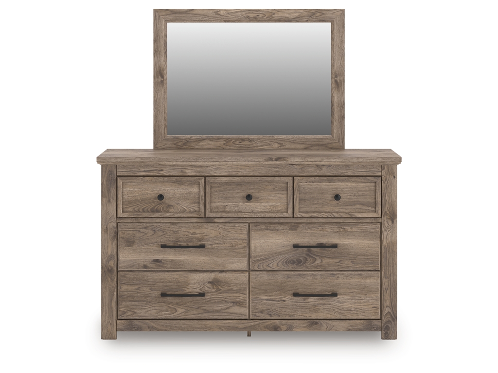 Rusticott King Poster Bed, Dresser, Mirror and Nightstand - image 1