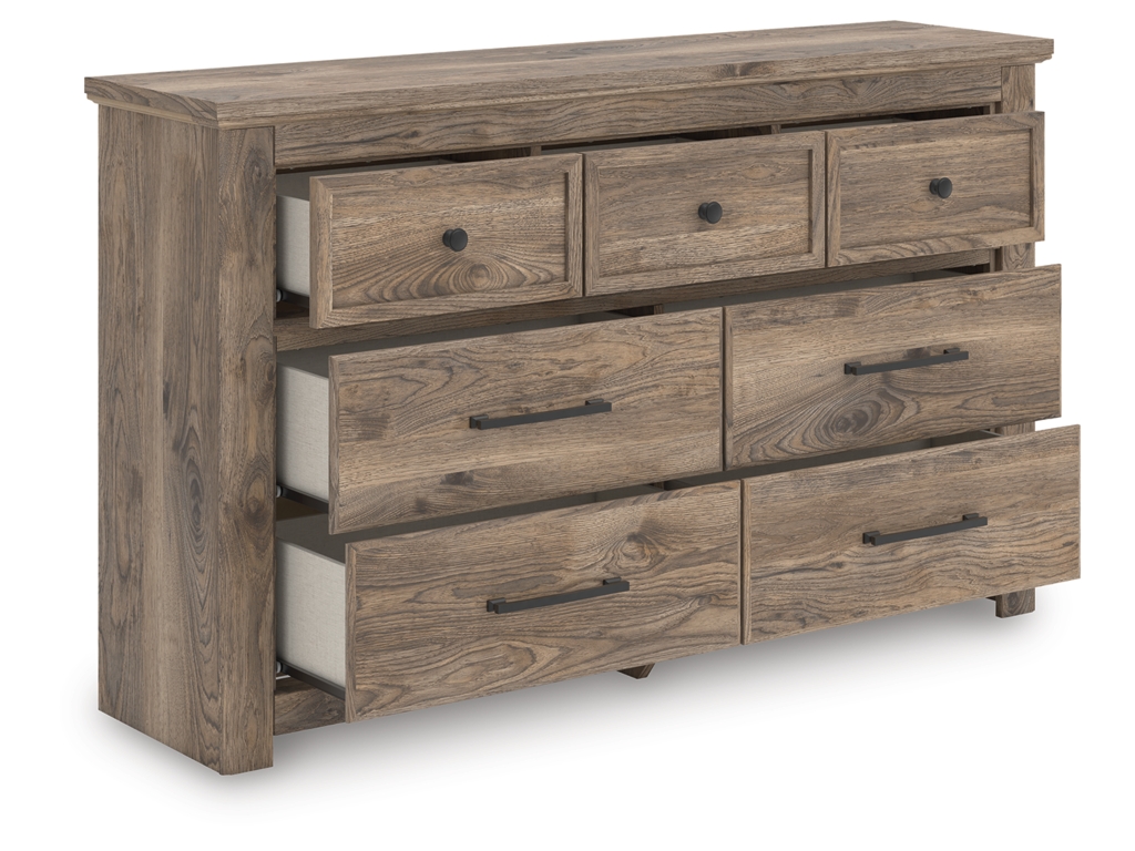 Rusticott King Poster Bed, Dresser and Nightstand - image 3