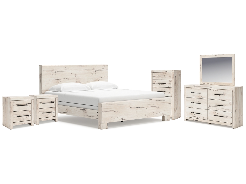 Lawroy King Panel Bed, Dresser, Mirror, Chest and Nightstand - main image