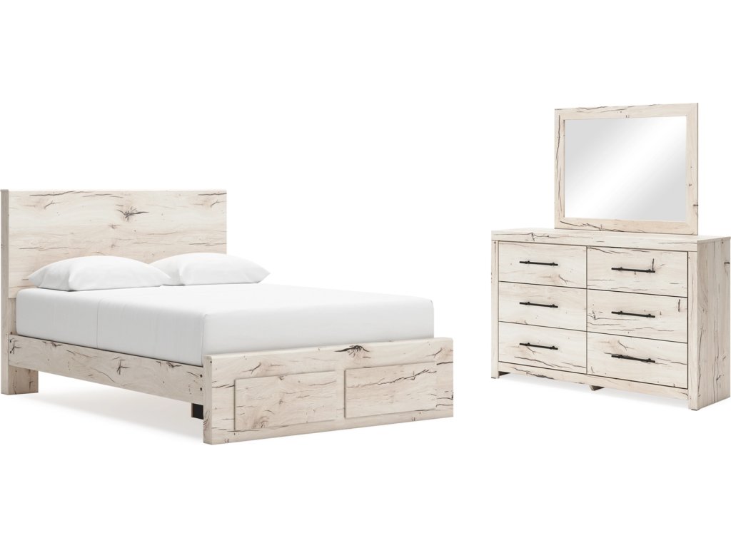 Lawroy Queen Panel Storage Bed, Dresser and Mirror - main image