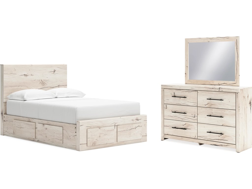 Lawroy Full Panel Storage Bed, Dresser and Mirror - main image