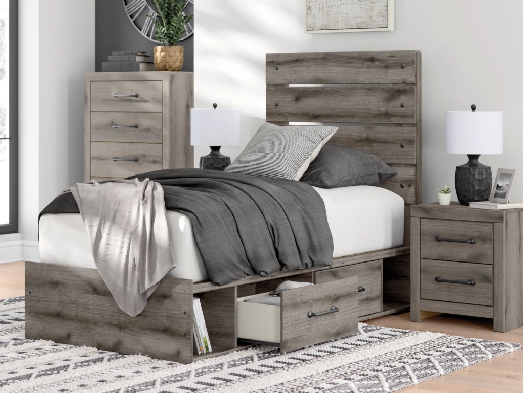 Graystorm Twin Panel Bed with Storage - image 12