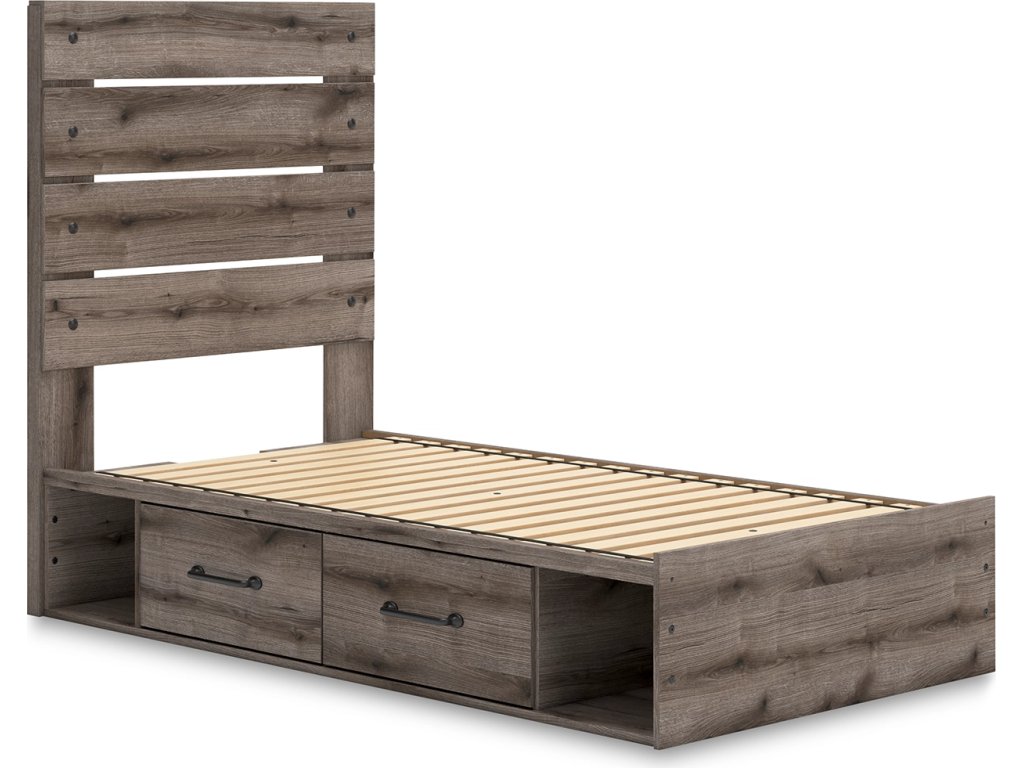 Graystorm Twin Panel Bed with Storage - image 2