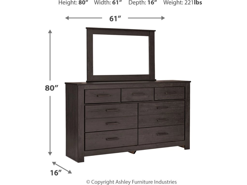 Brinxton Queen Panel Bed, Dresser, Mirror, Chest and Nightstand - image 9