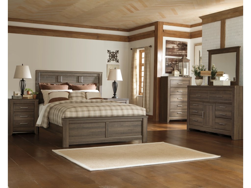 Juararo Queen Panel Bed, Dresser and Mirror - main image