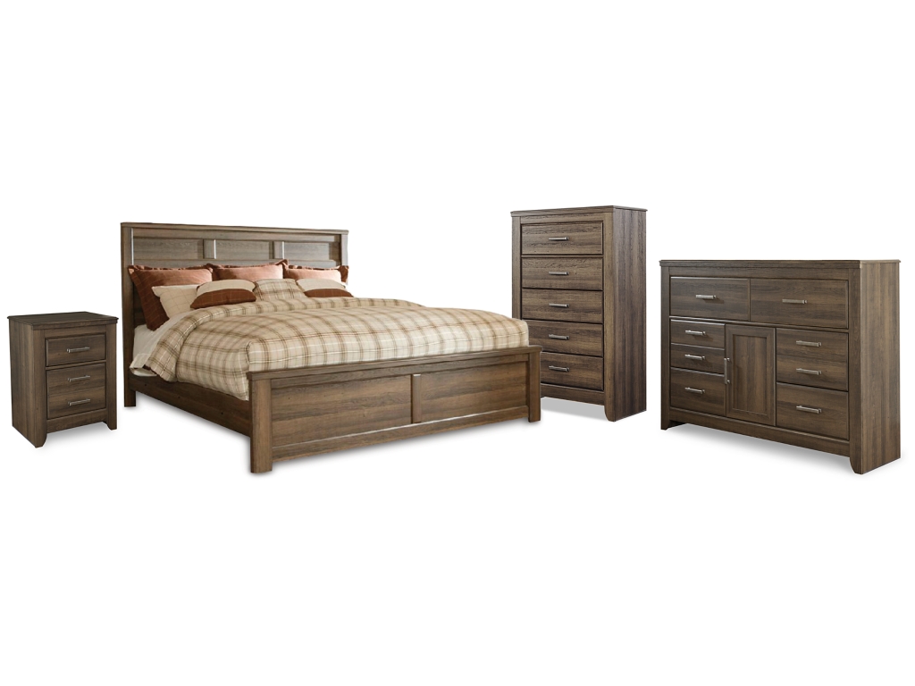 Juararo California King Panel Bed, Dresser, Chest and Nightstand - main image
