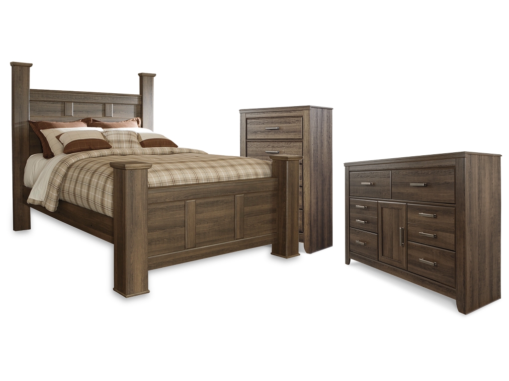 Juararo Queen Poster Bed, Dresser and Chest - main image