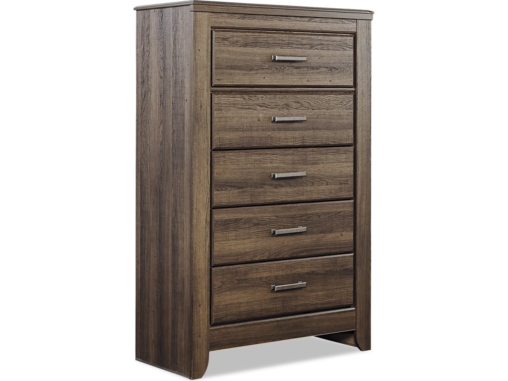 Juararo California King Poster Bed, Dresser, Mirror, Chest and 2 Nightstands - image 5