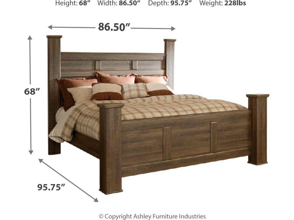 Juararo King Poster Bed, Dresser, Mirror and 2 Nightstands - image 8