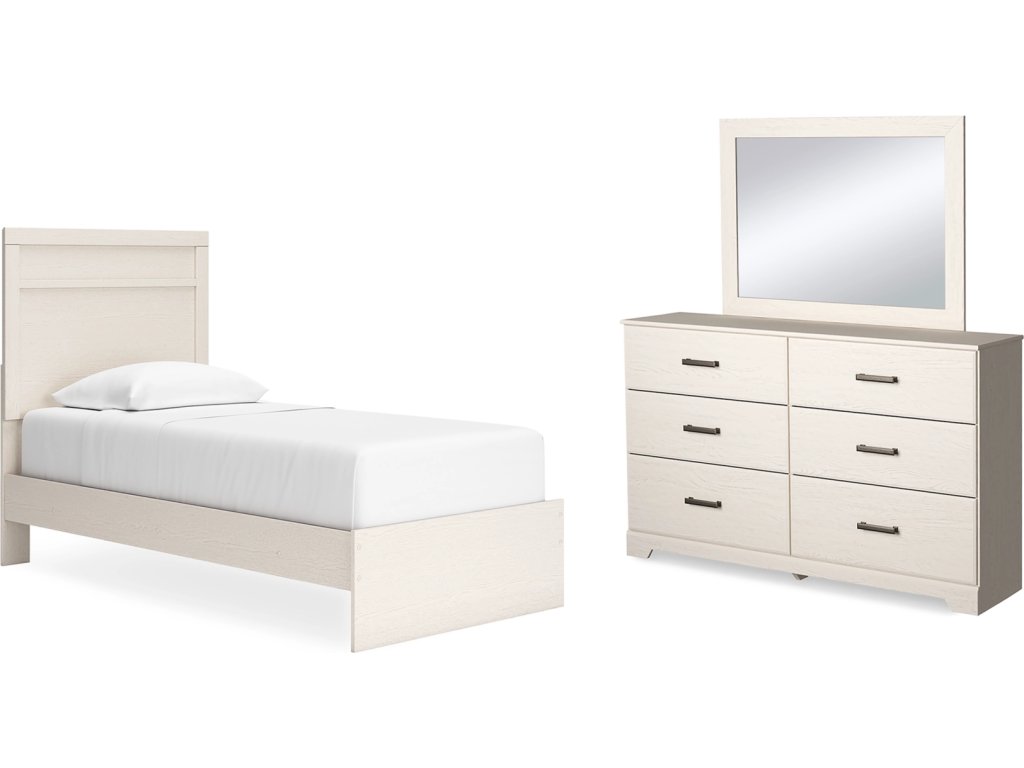 Stelsie Twin Panel Bed, Dresser and Mirror - main image