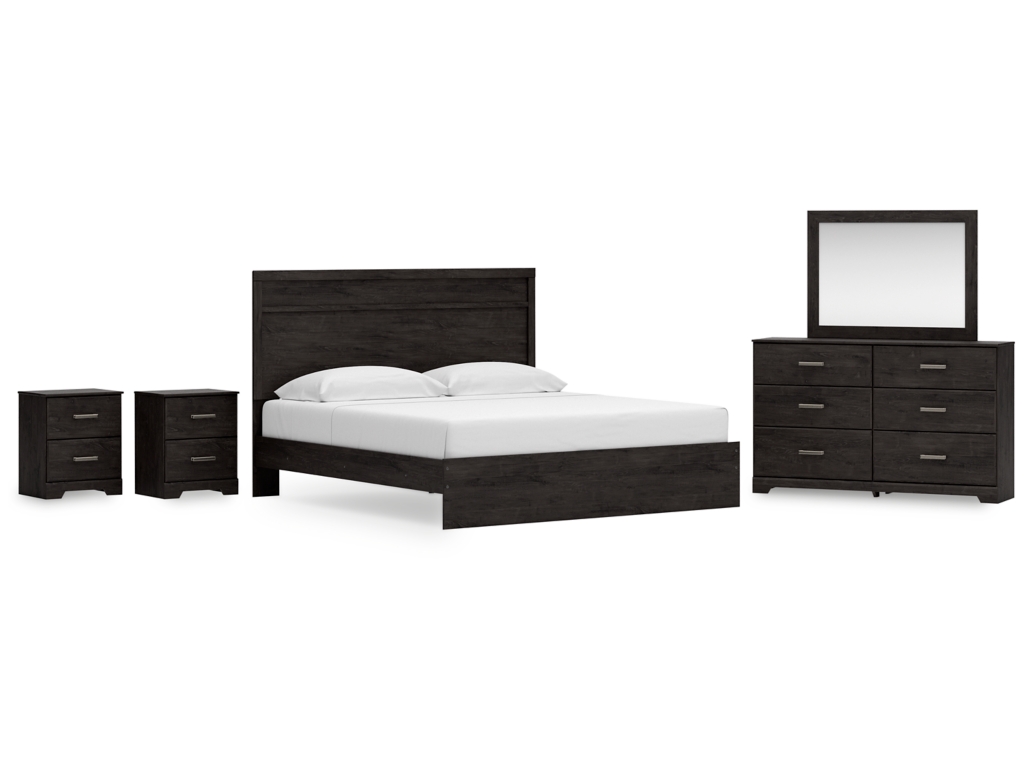 Belachime King Panel Bed, Dresser Mirror and 2 Nightstands - main image
