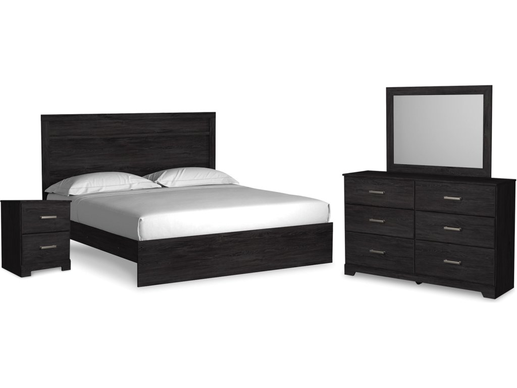 Belachime King Panel Bed, Dresser, Mirror, and Nightstand - main image