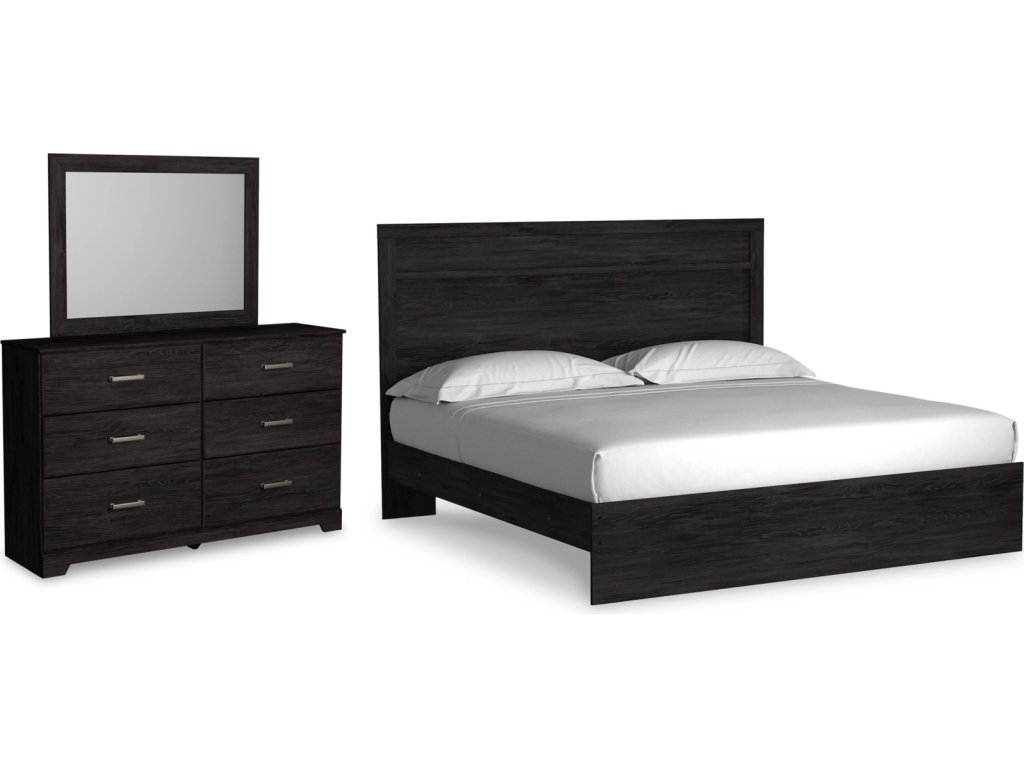 Belachime King Panel Bed, Dresser and Mirror - main image