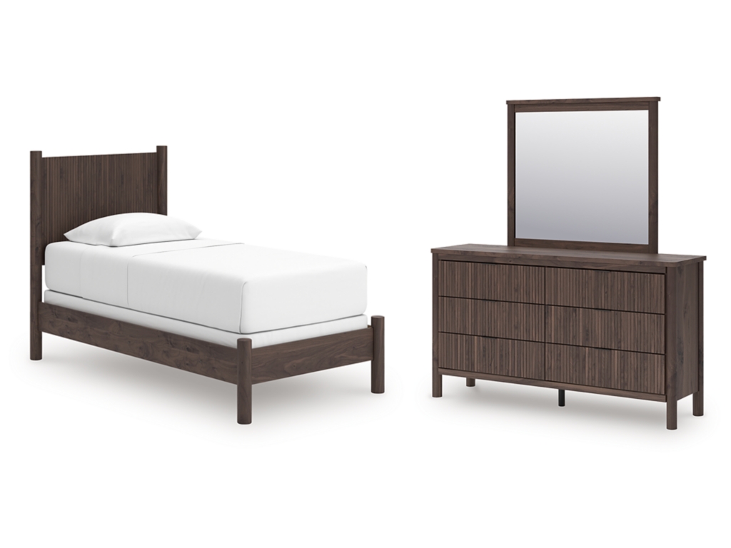 Pamytta Twin Panel Bed, Dresser and Mirror - main image