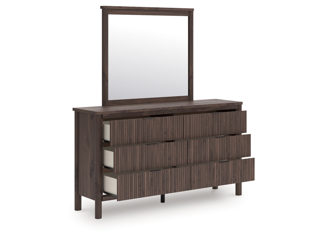 Pamytta Twin Upholstered Panel Bed, Dresser and Mirror - image 3