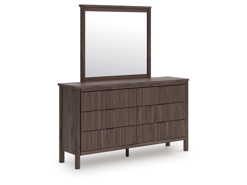 Pamytta Twin Upholstered Panel Bed, Dresser and Mirror - image 2