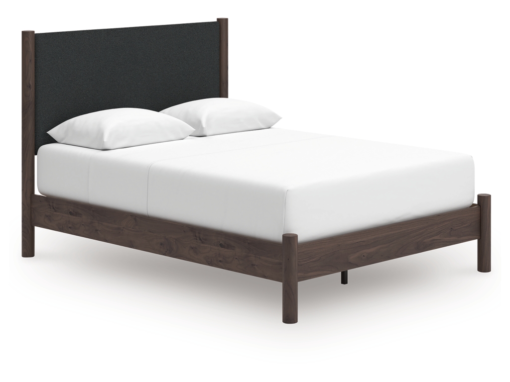 Pamytta Queen Upholstered Platform Bed, Dresser and Mirror - image 9