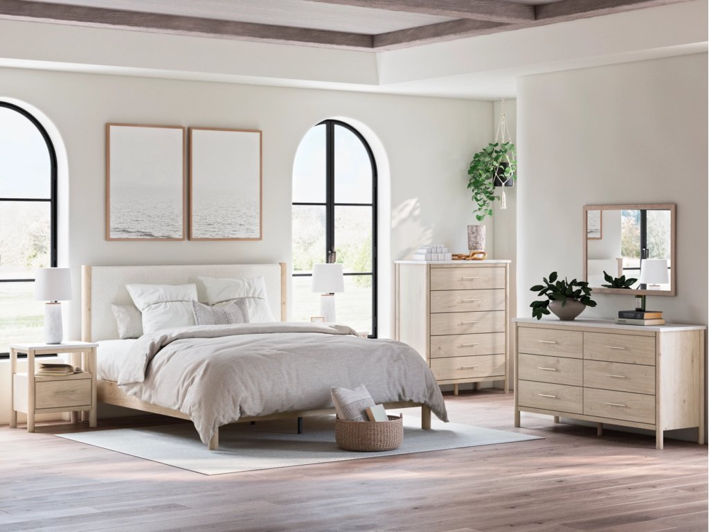 Cadmori King Upholstered Panel Bed - image 9