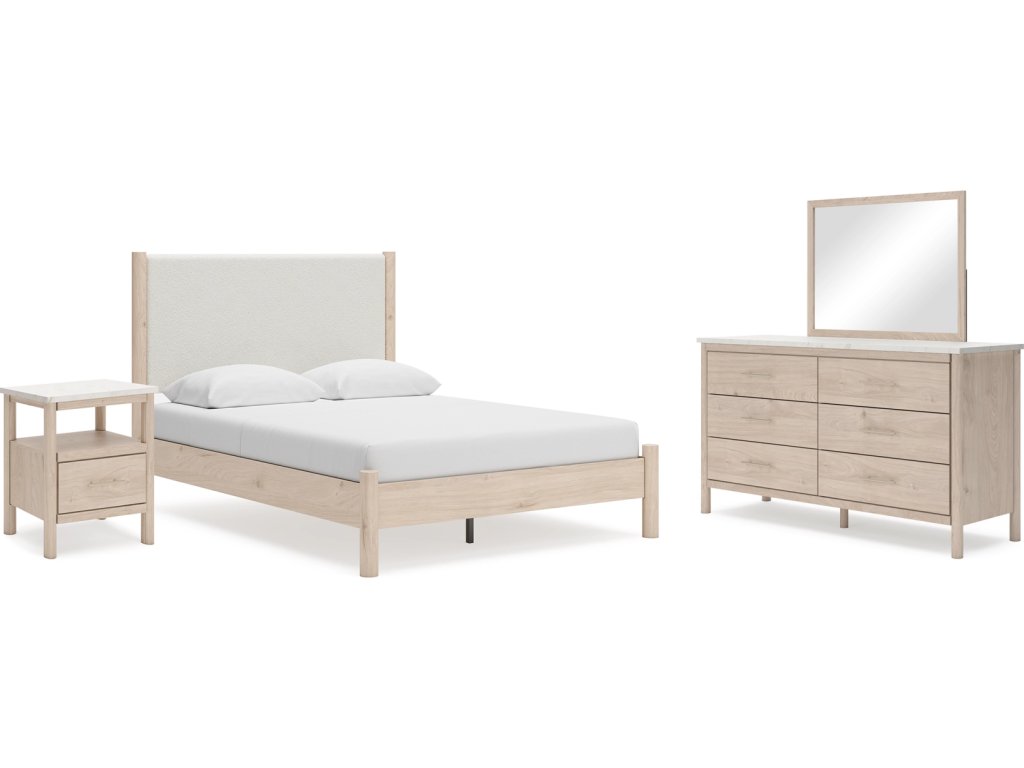 Cadmori Queen Panel Bed, Dresser, Mirror and Nightstand - main image