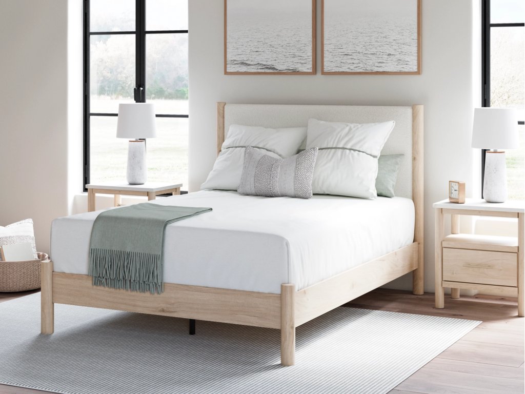 Cadmori Queen Upholstered Panel Bed - image 1