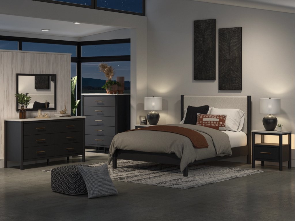 Cadmori Queen Upholstered Panel Bed - image 11
